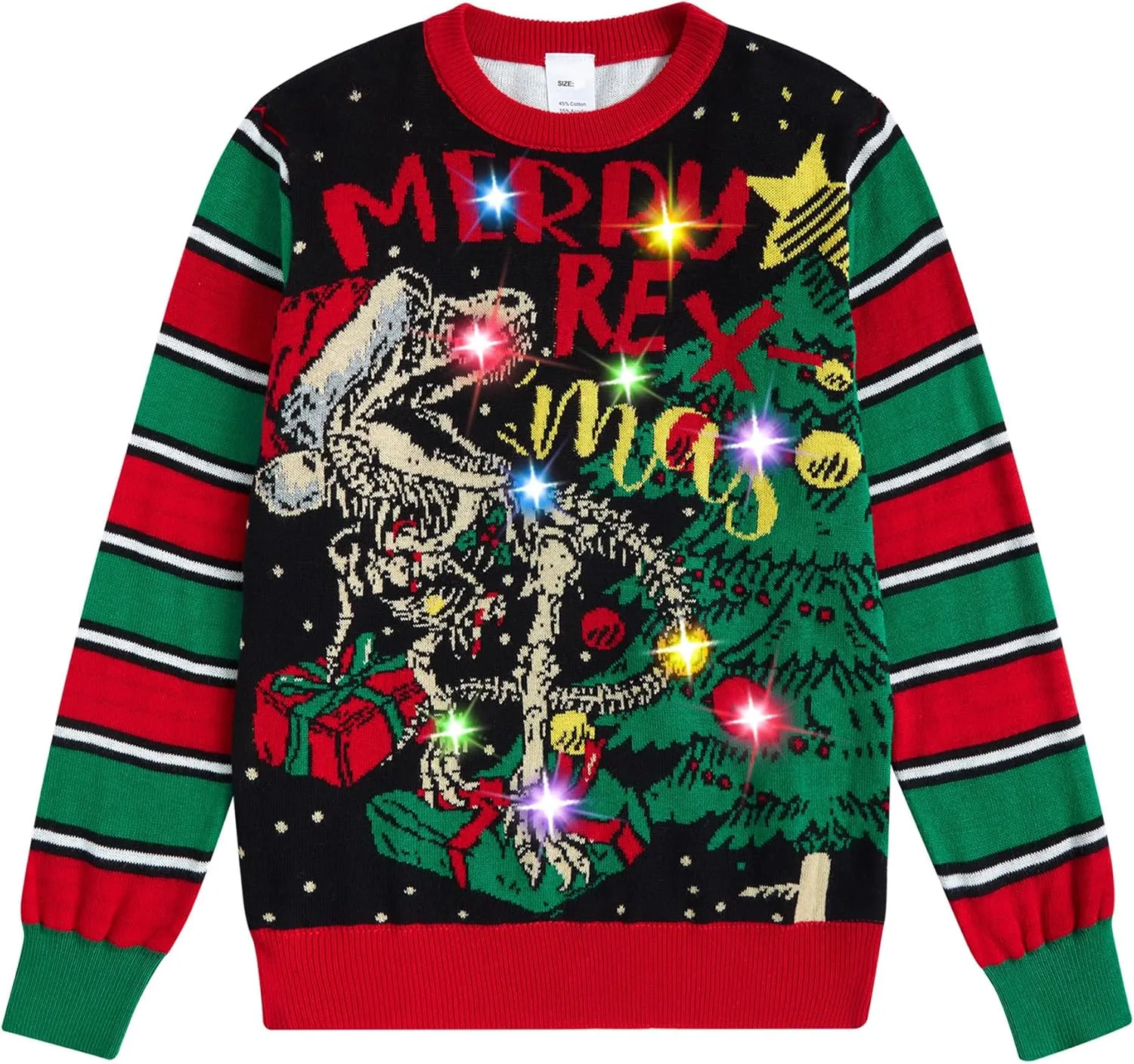Ahegao Kids Ugly Christmas Sweater Xman Graphic Sweatshirts LED Light Up Knitted Pullover for 7-14Y
