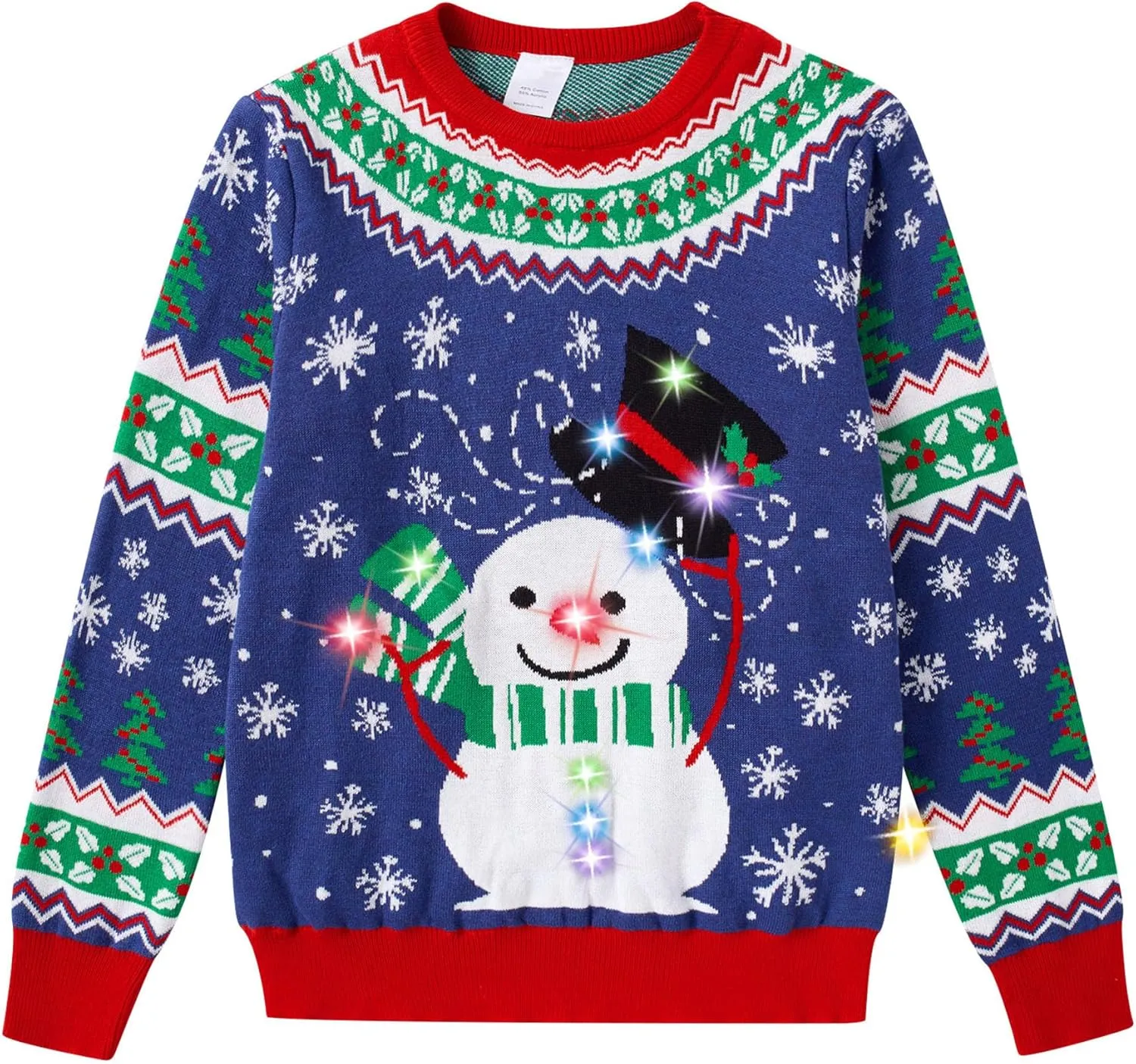 Ahegao Kids Ugly Christmas Sweater Xman Graphic Sweatshirts LED Light Up Knitted Pullover for 7-14Y