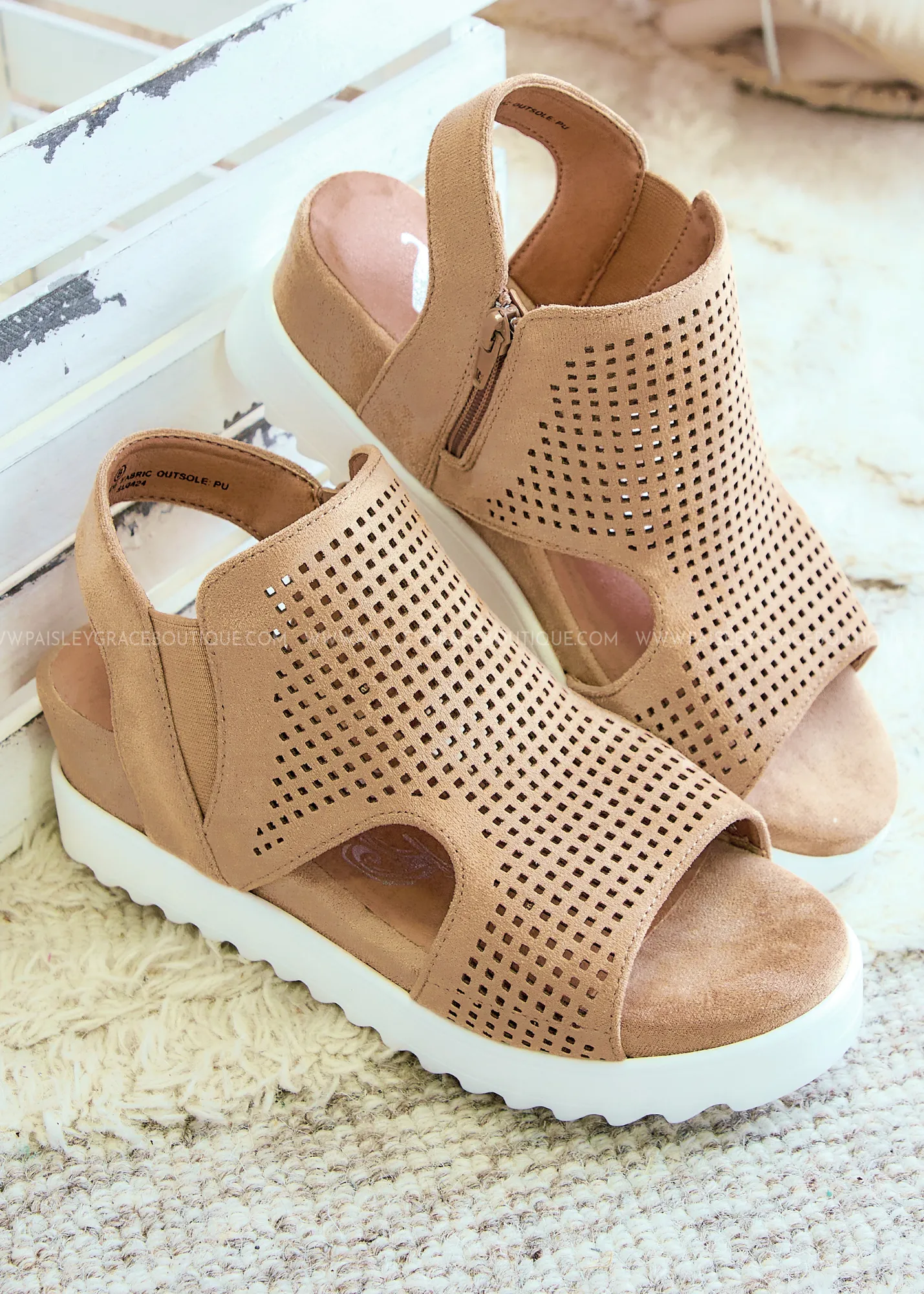 Amy Wedge Sandals by Very G - Sand - FINAL SALE