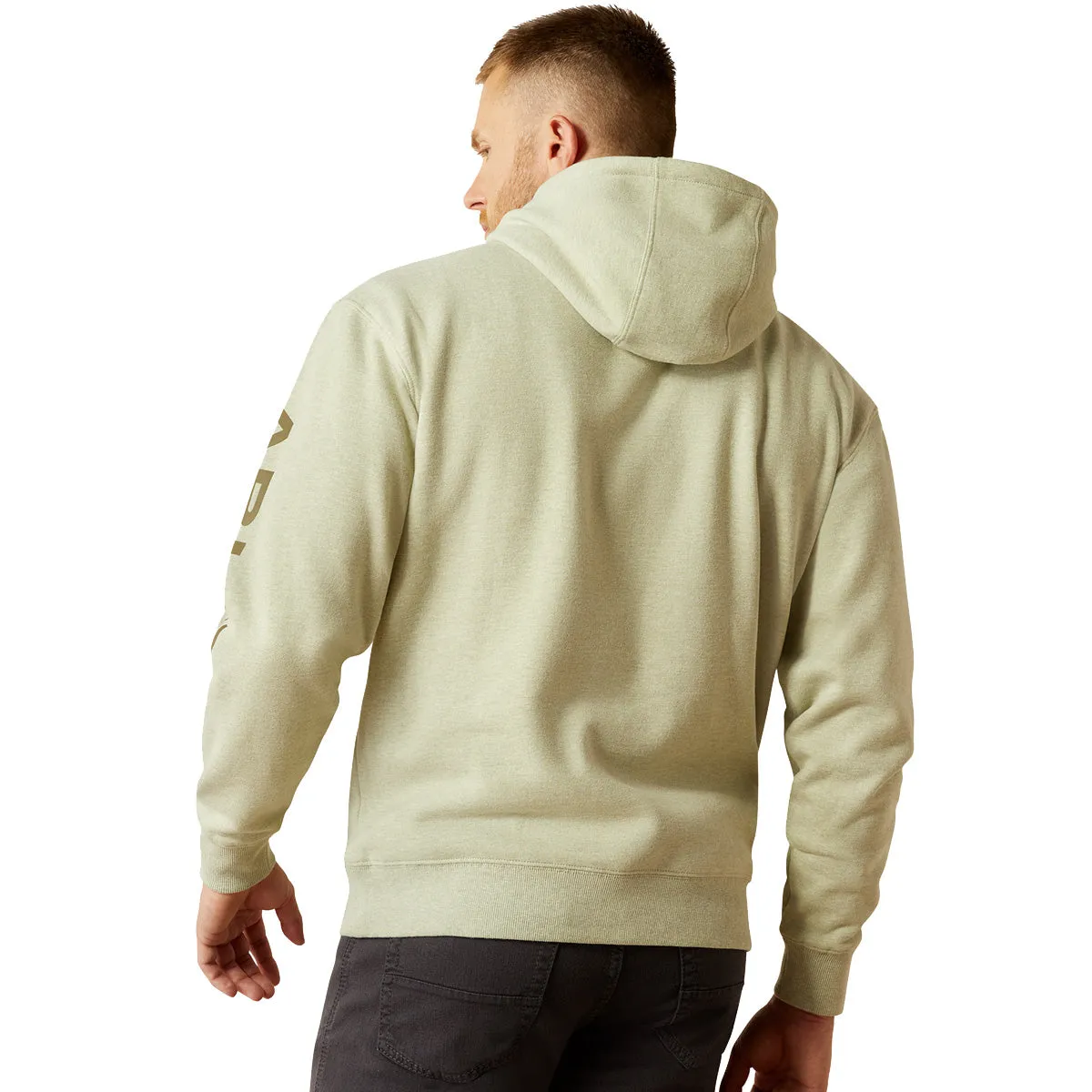 Ariat Logo Mens Hoodie - Sage Heather