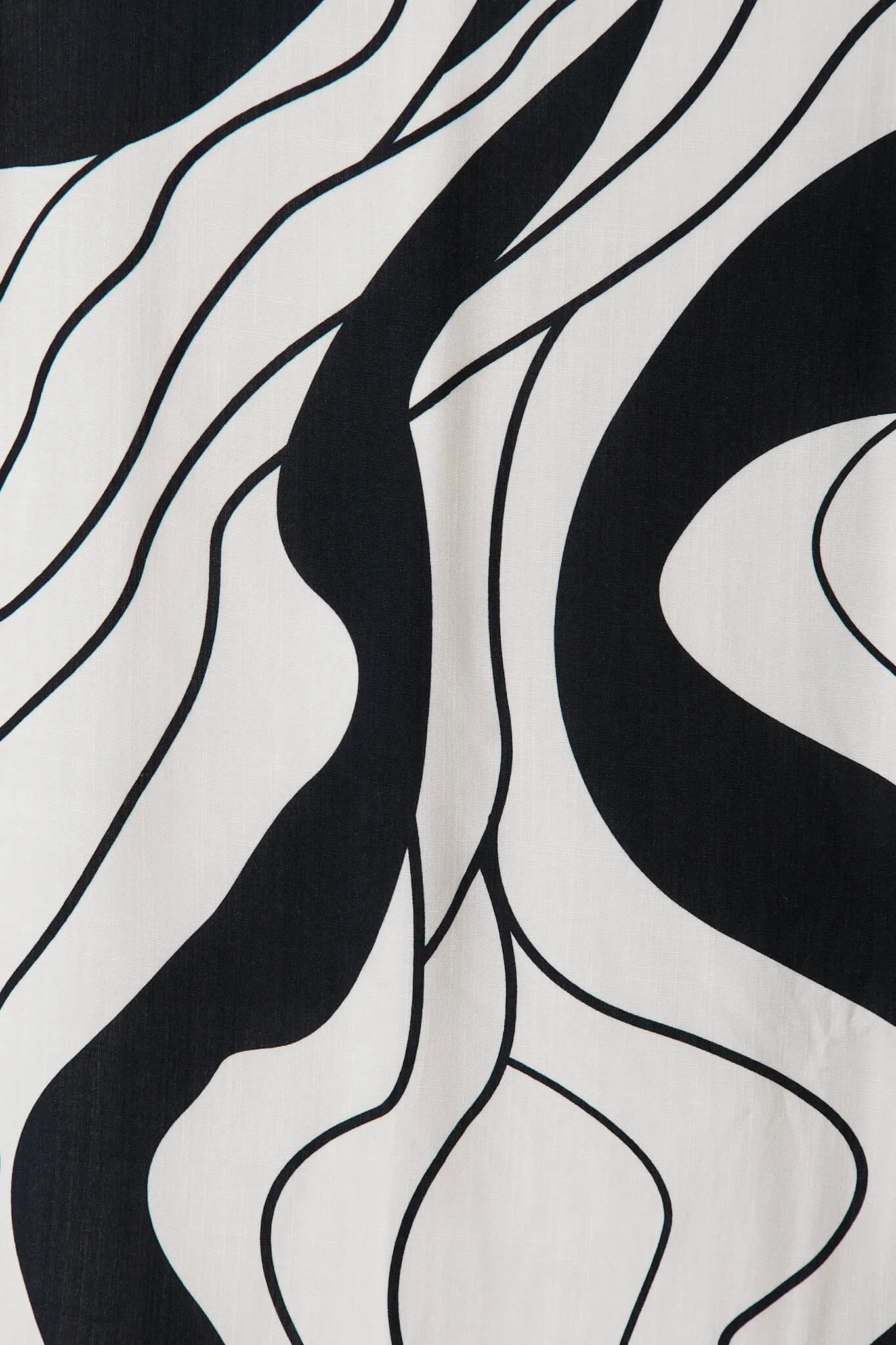Bibi Midi Sundress In Cream With Black Swirl Linen Blend
