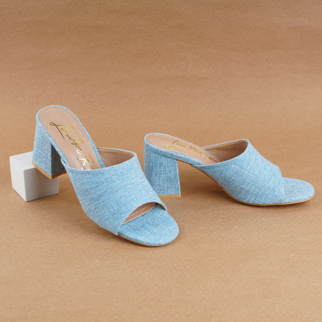 Block Heel Slip On Sandals