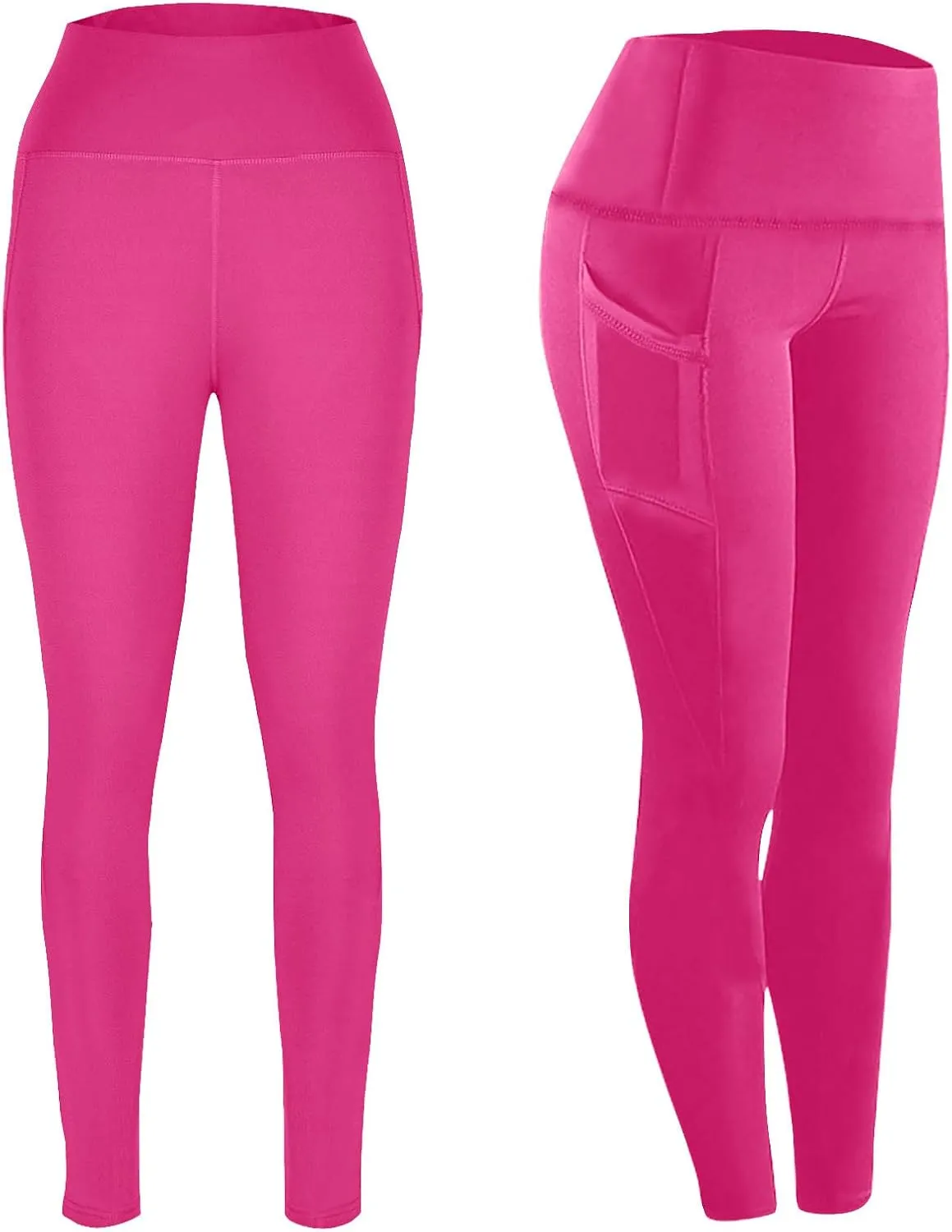 Butt Lifting Leggings for Women Tummy Control High Waist Leggings Workout Yoga Pants with Pockets Stretchy Trousers