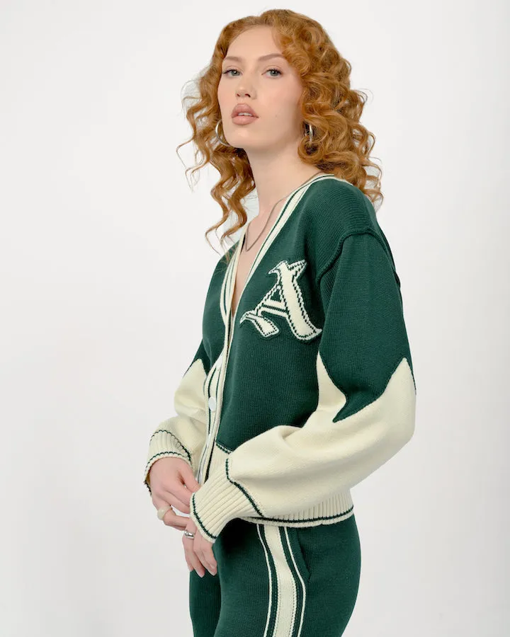 Byrd Classic Knit Cardigan Forest Green