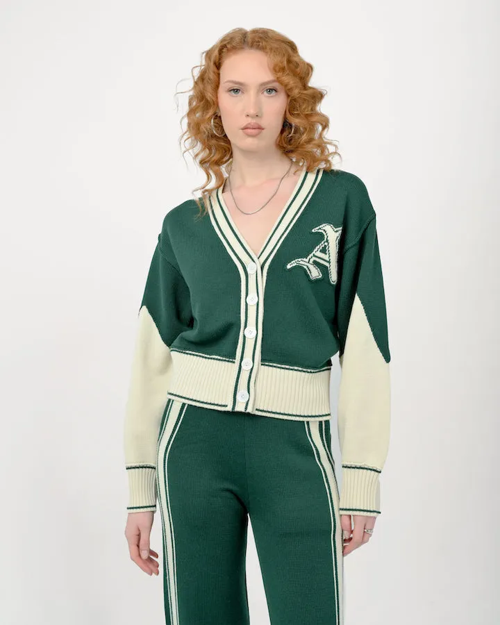 Byrd Classic Knit Cardigan Forest Green