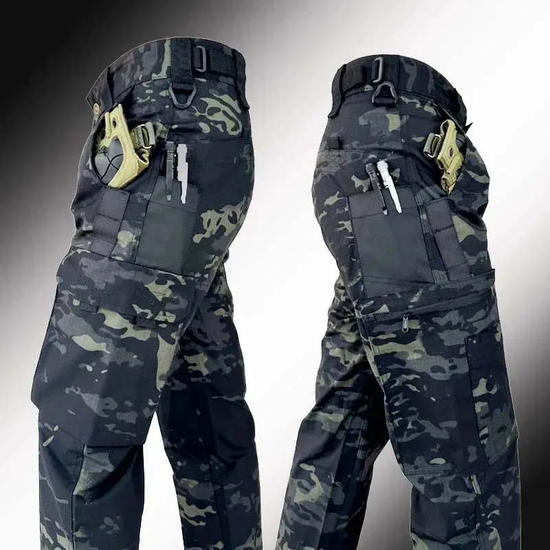 Camo Tactical Pants Men Autumn Breathable Quick Dry Training