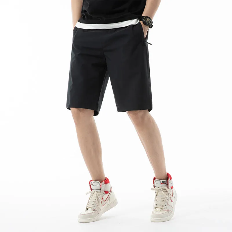 Casual Shorts Men Korean Breathable Quick-Drying Bermuda Beach Pants Sporty Thin Bermuda Shorts