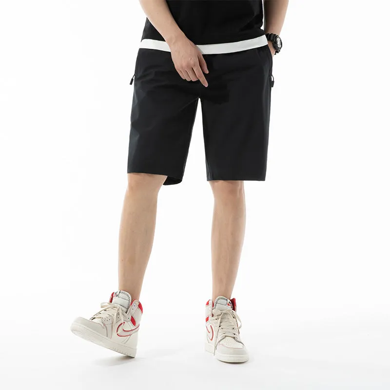 Casual Shorts Men Korean Breathable Quick-Drying Bermuda Beach Pants Sporty Thin Bermuda Shorts
