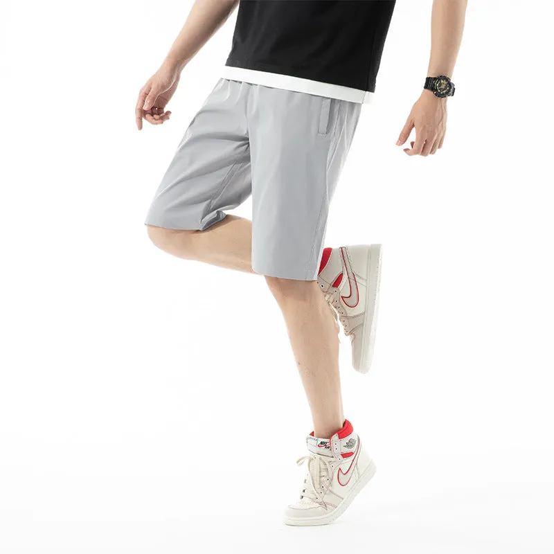 Casual Shorts Men Korean Breathable Quick-Drying Bermuda Beach Pants Sporty Thin Bermuda Shorts