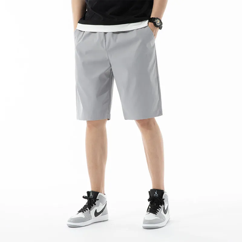 Casual Shorts Men Korean Breathable Quick-Drying Bermuda Beach Pants Sporty Thin Bermuda Shorts