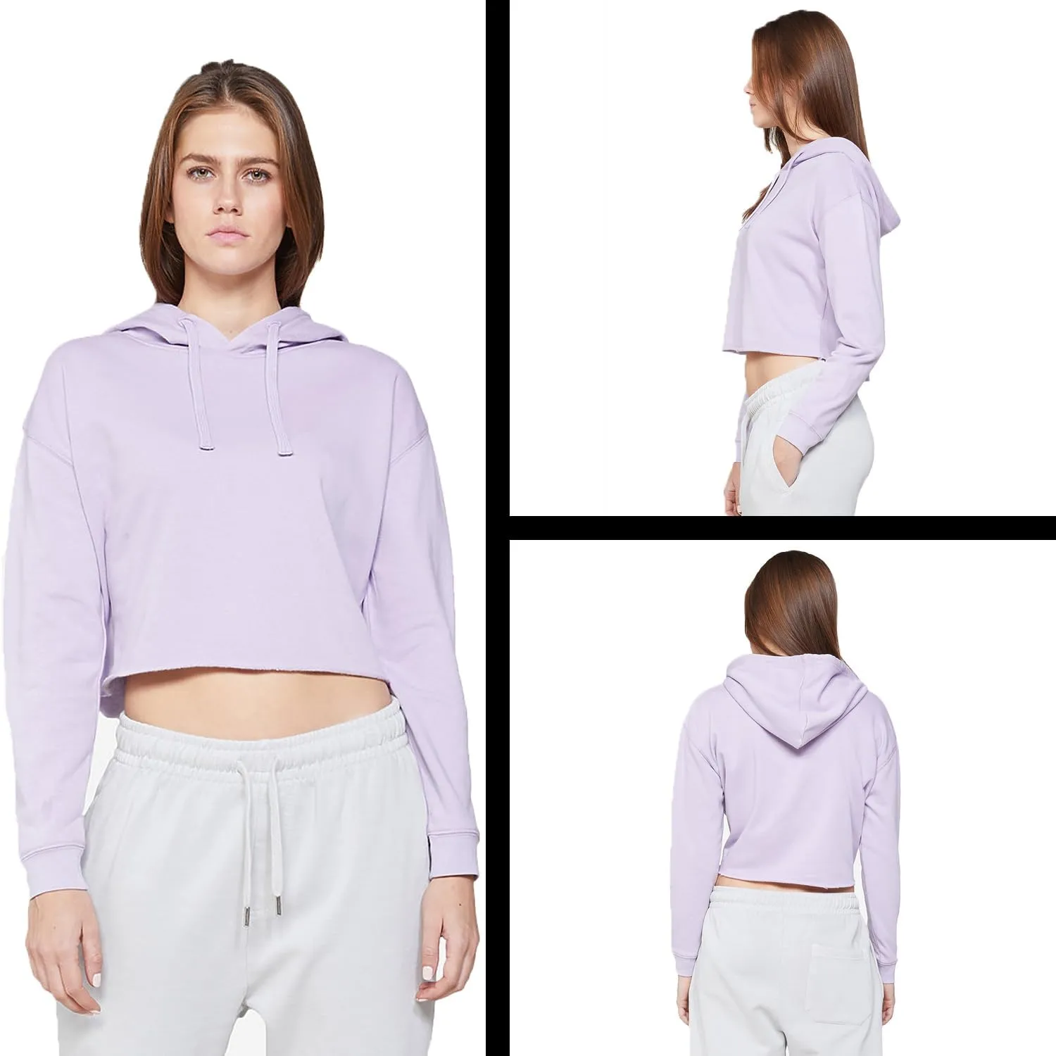 Cheerleader Bullhorn Cropped Fleece Hoodie, Soft & Cozy, Trendy Fit