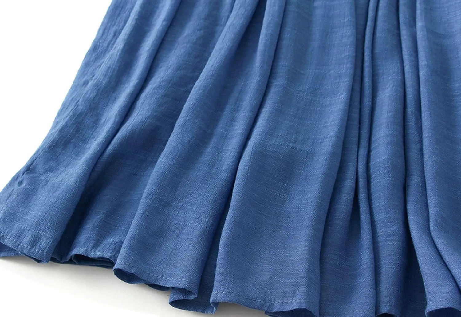Cotton Linen Skirt for Women High Waist Maxi Skirts with Lining A-Line Skirt Flowy Summer Boho Skirts 2025 Trendy
