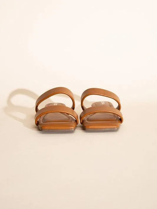 Desert Bliss Double Strap Square Toe Slides