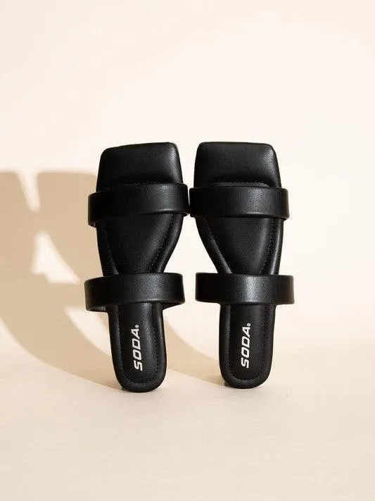 Desert Bliss Double Strap Square Toe Slides