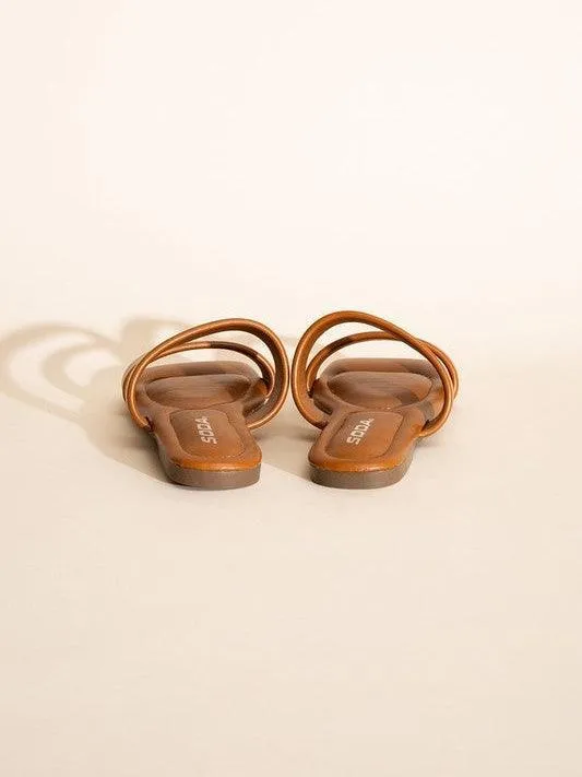 Desert Bliss Double Strap Square Toe Slides