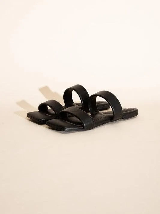 Desert Bliss Double Strap Square Toe Slides