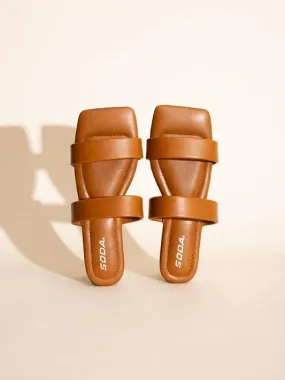 Desert Bliss Double Strap Square Toe Slides