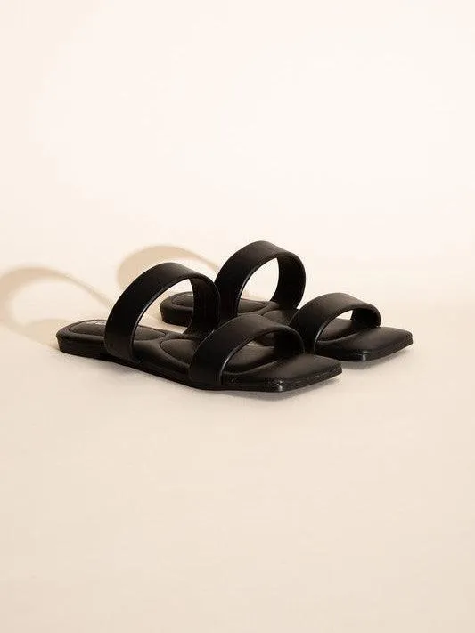 Desert Bliss Double Strap Square Toe Slides