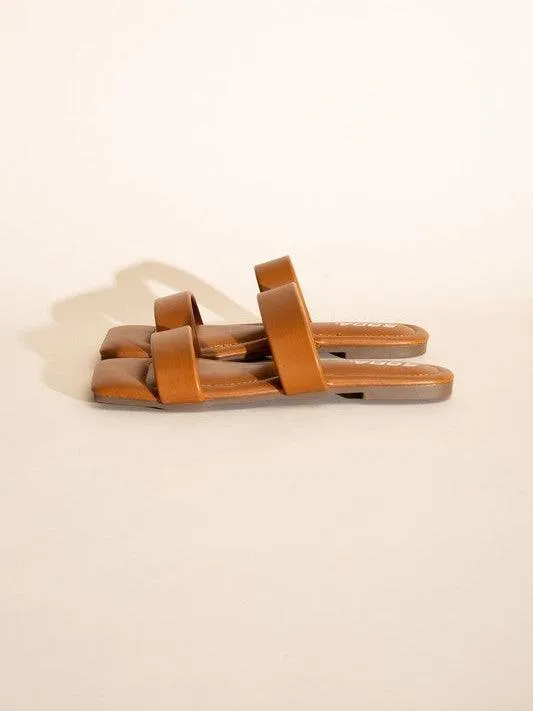 Desert Bliss Double Strap Square Toe Slides