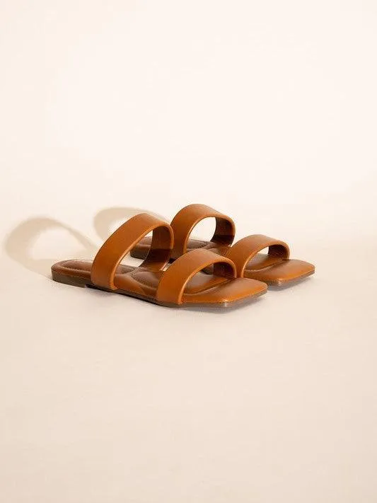 Desert Bliss Double Strap Square Toe Slides