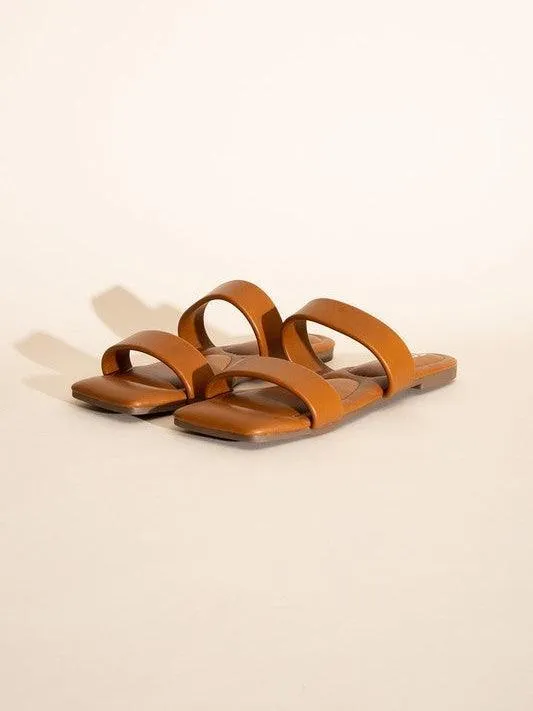 Desert Bliss Double Strap Square Toe Slides