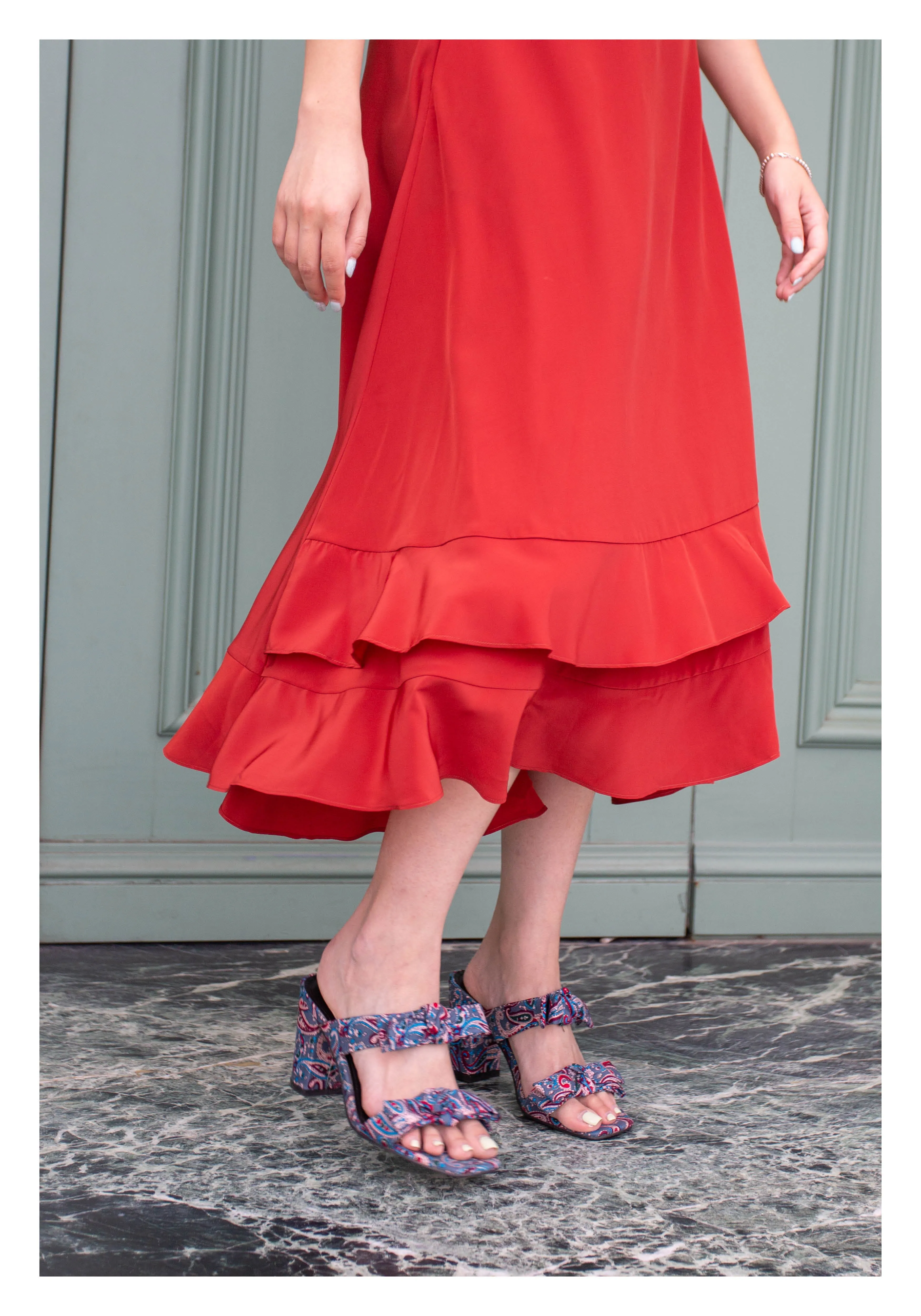 Feminine Cargo Wrap Dress Red