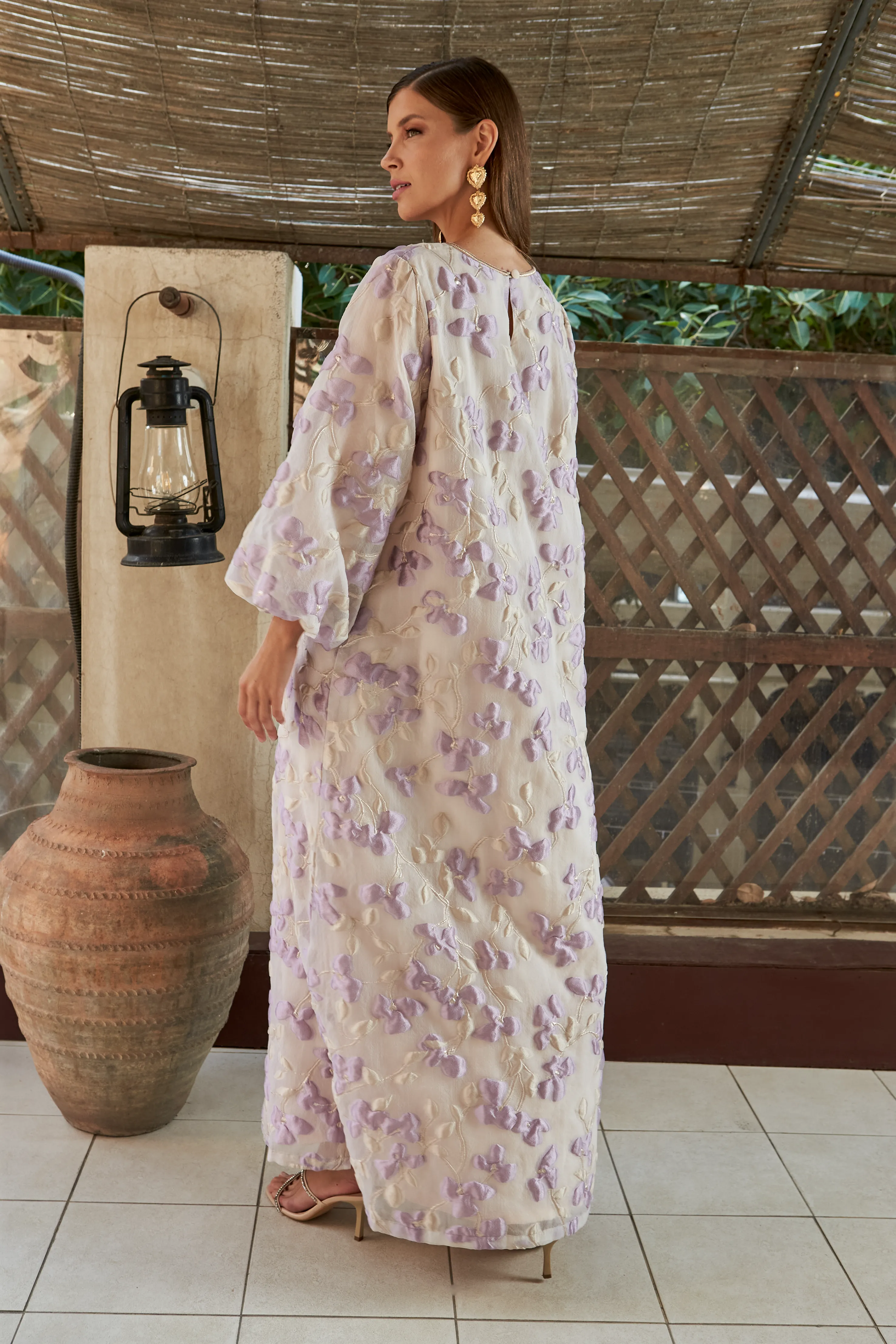 FLORAL Kaftan- Purple