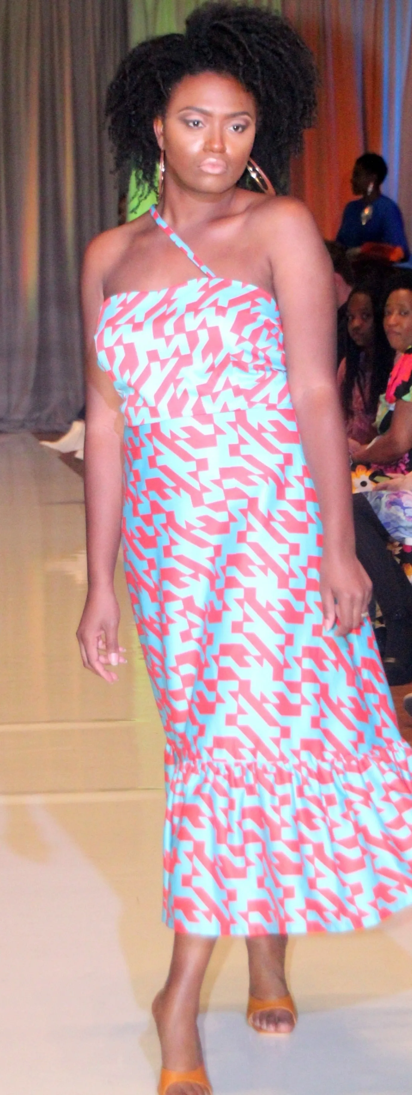 Flow by Tara Davis- Gekiia Organic Cotton Print Midi Sundress