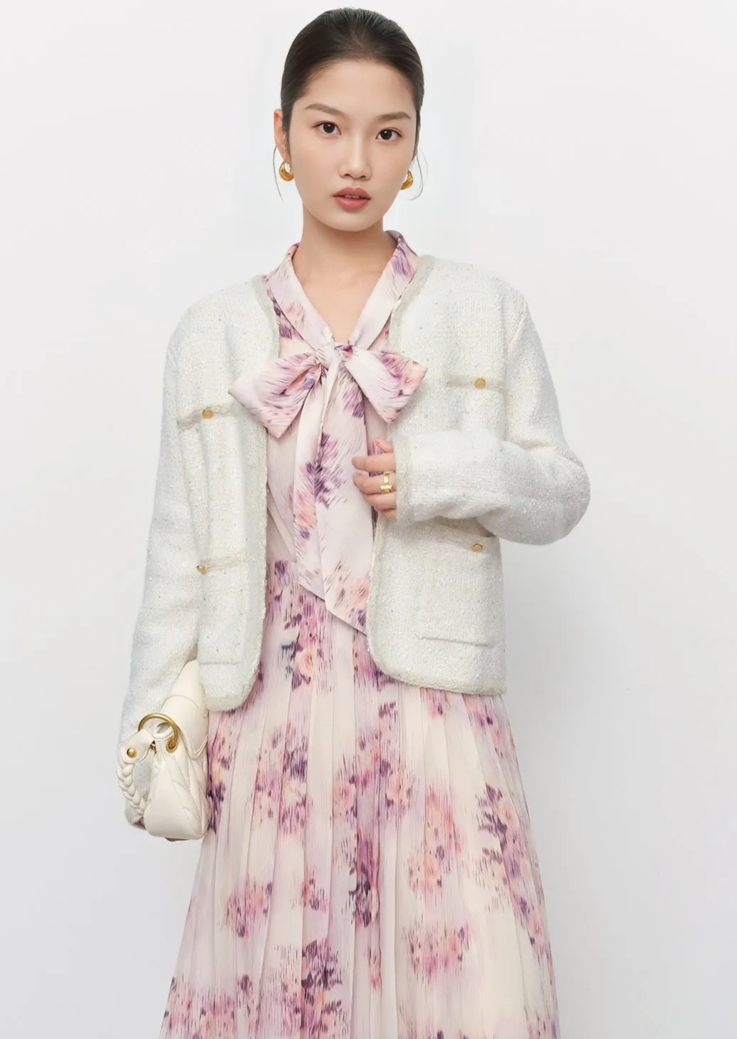FLOWER CHIFFON DRESS