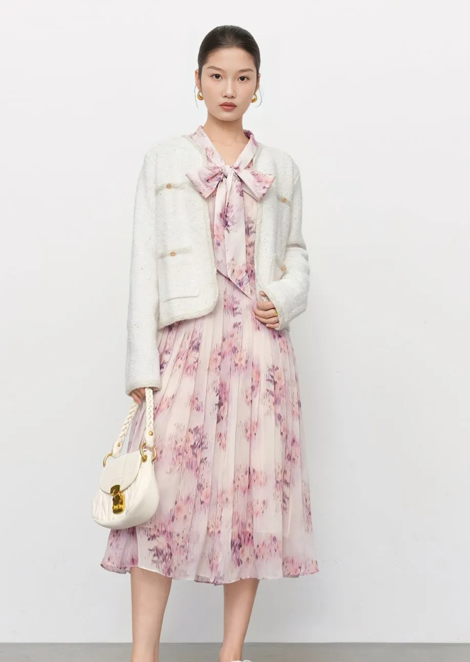 FLOWER CHIFFON DRESS