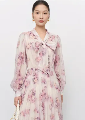FLOWER CHIFFON DRESS