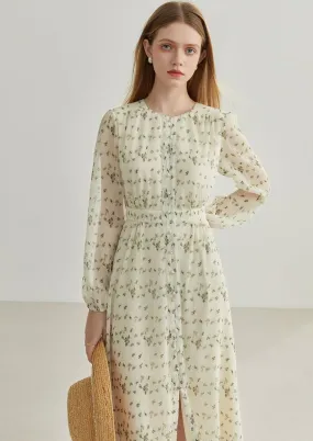 FRENCH CHIFFON FLORAL DRESS