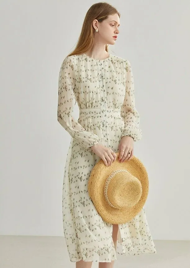 FRENCH CHIFFON FLORAL DRESS