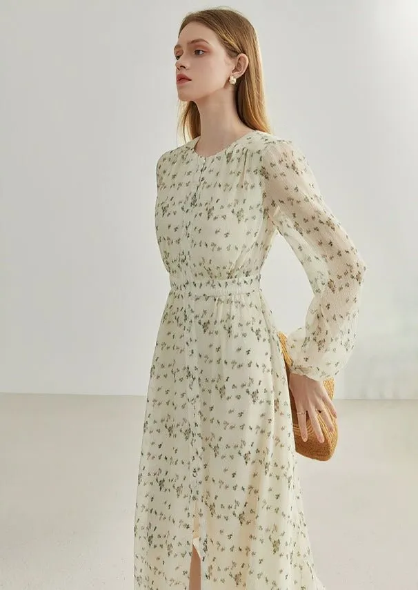 FRENCH CHIFFON FLORAL DRESS