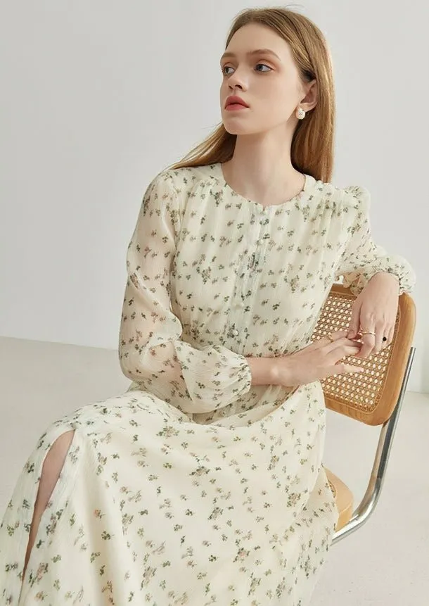 FRENCH CHIFFON FLORAL DRESS