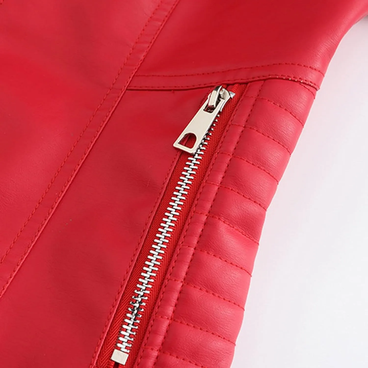 HGps8w Faux Leather Jacket for Women Classic Stand Collar PU Hoodies Casual Lightweight Zip Up Motorcycle Biker Coat Outwear