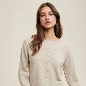 Into The Clouds Cardigan Oatmeal
