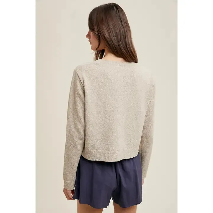 Into The Clouds Cardigan Oatmeal