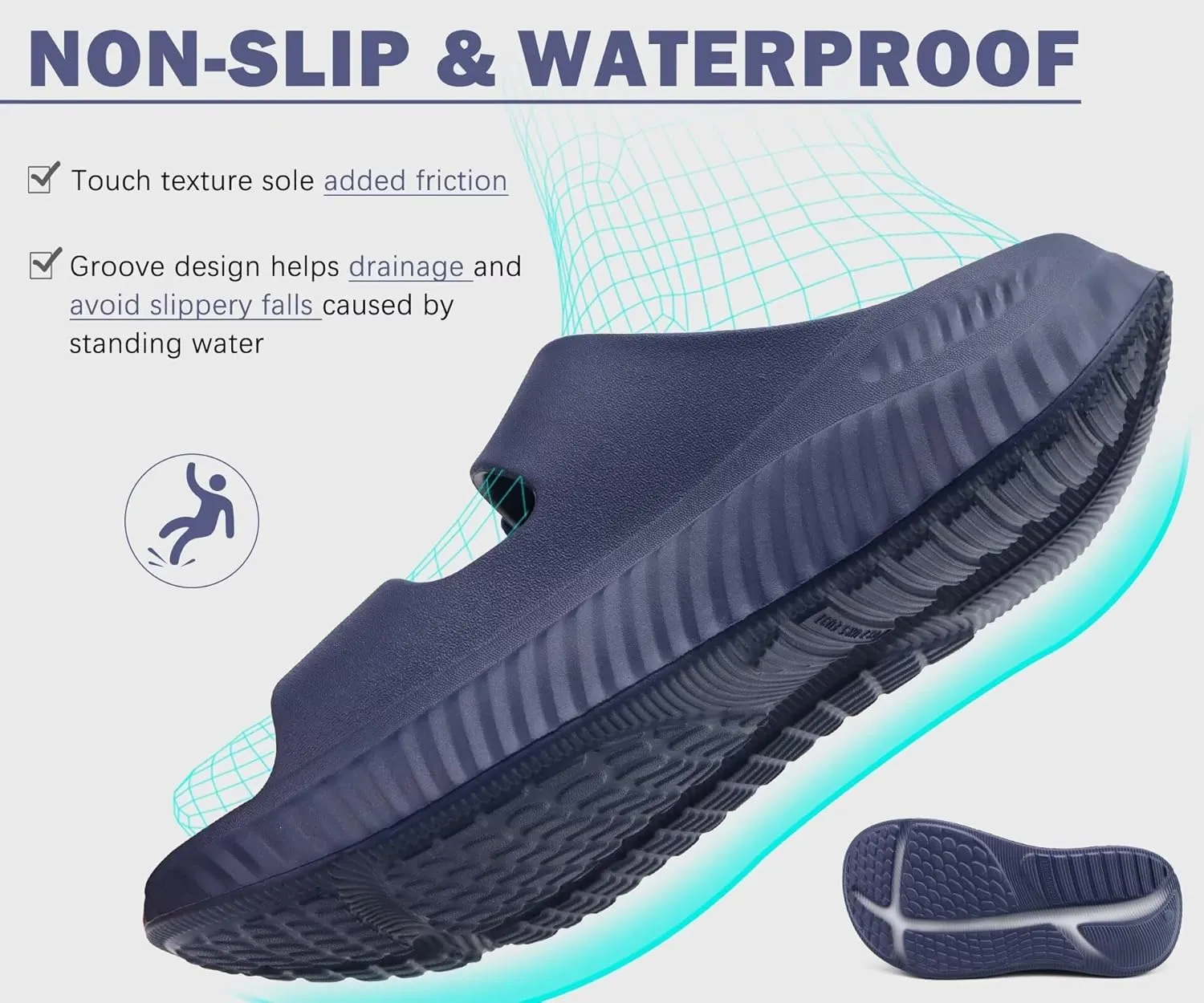 KuaiLu Womens Recovery Sandals With Comfortable Plantar Fasciitis Arch Support, Orthotic Adjustable Thick Cushion Sport Slides Reduces Stress on Feet, Joints & Back Post-Exercise