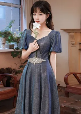 LACE-UP BACK SHINE DRESS
