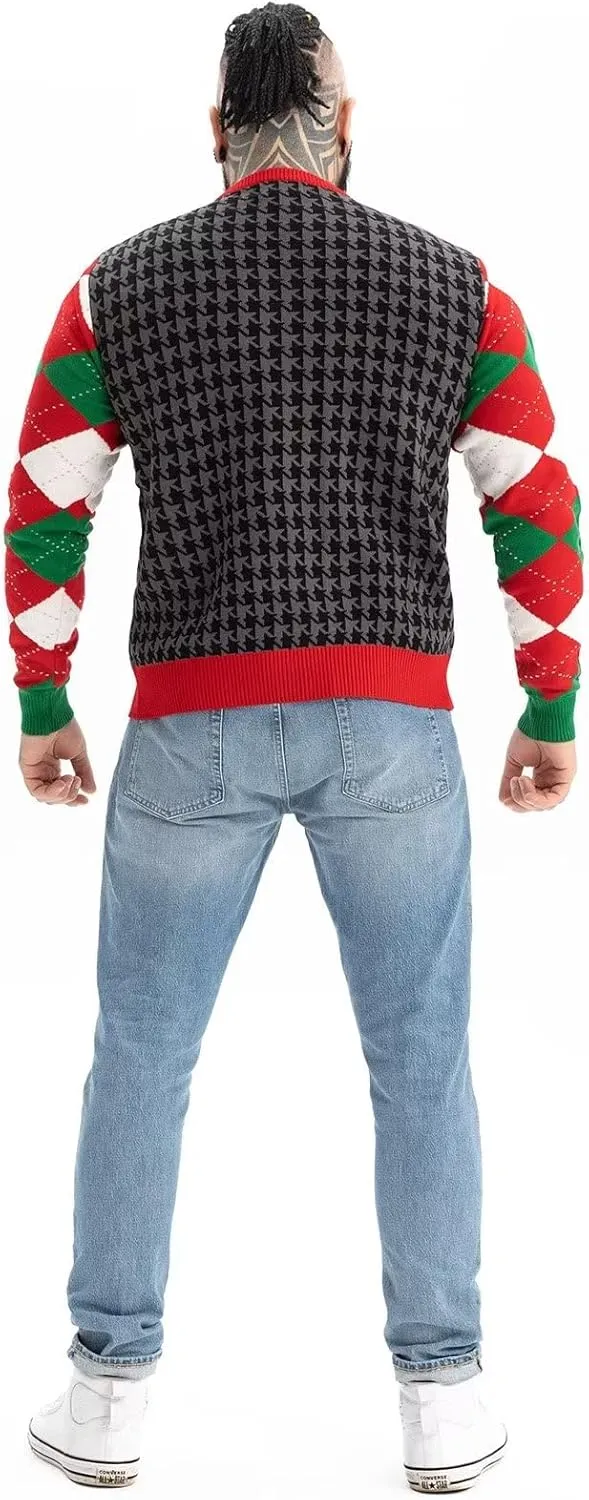 LED Ugly Christmas Sweater for Men, Unisex Women Xmas Pullover with Light for Party Festive