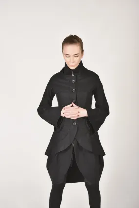Linen Jacket with Asymmetric Hem