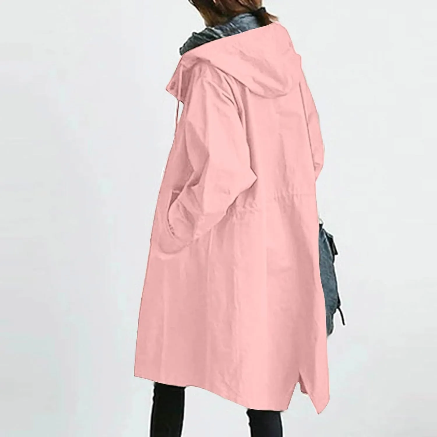 Long Trench Coat for Women 2024 Loose Comfortable Jacket Oversized Trench Coats Elegant Windbreaker Outwear