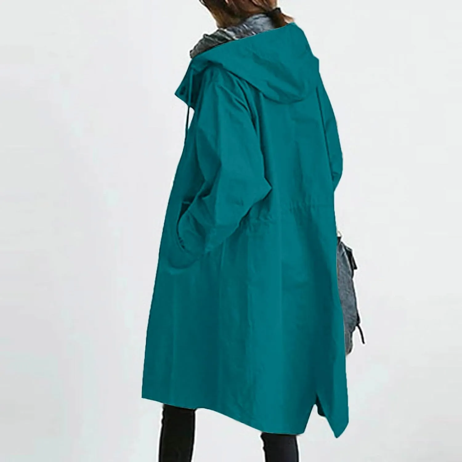 Long Trench Coat for Women 2024 Loose Comfortable Jacket Oversized Trench Coats Elegant Windbreaker Outwear