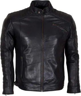 Men’s Black Biker Gaming Jacket – Slim Fit Rider Style Leather Jacket for Motorcycle & Streetwears
