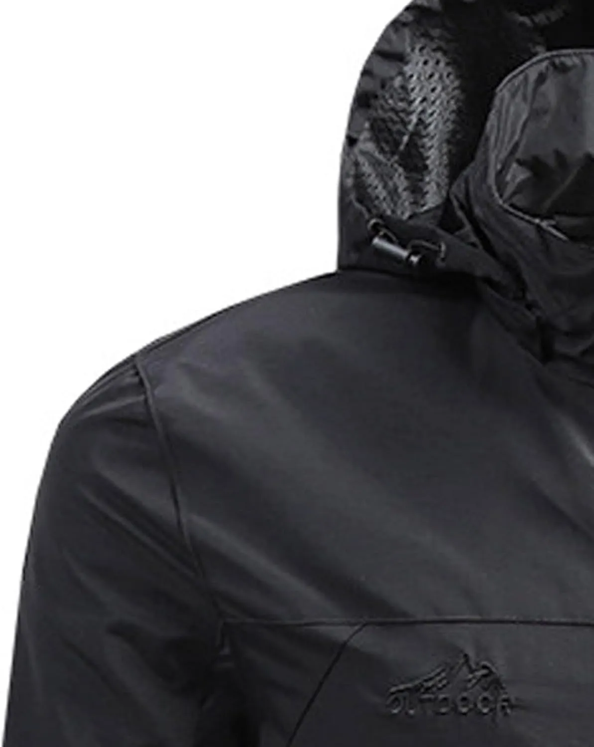 Men's Classic Windbreaker Jacket Lightweight Outdoor Hooded Jacket Travel Hiking Running Coats with Zipper Pockets