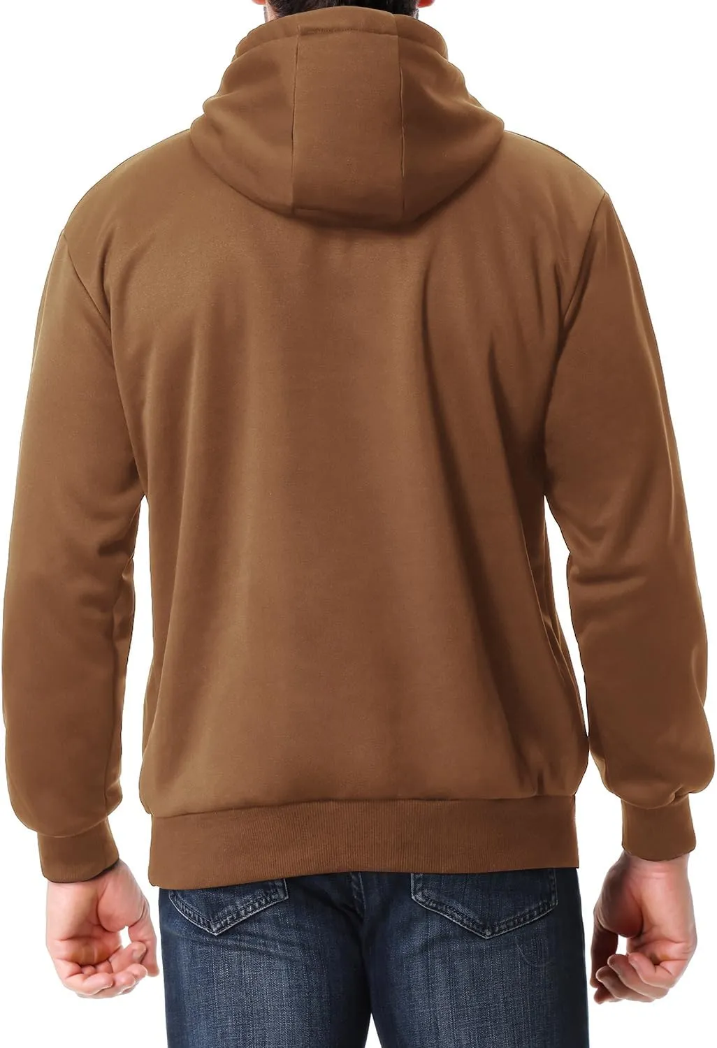 Men's Relaxed Fit Fleece-Lined Pullover Hooded Sweatshirt Comfortable and Soft