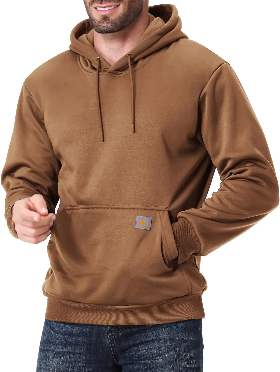 Men's Relaxed Fit Fleece-Lined Pullover Hooded Sweatshirt Comfortable and Soft