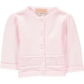 Pointelle Pink Classic Baby & Toddler Girl Cardigan Sweater