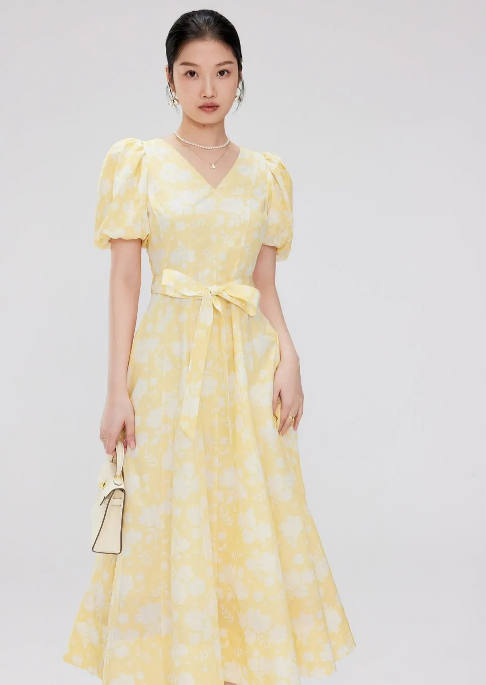 PUFF SLEEVE FLOWER DRESS